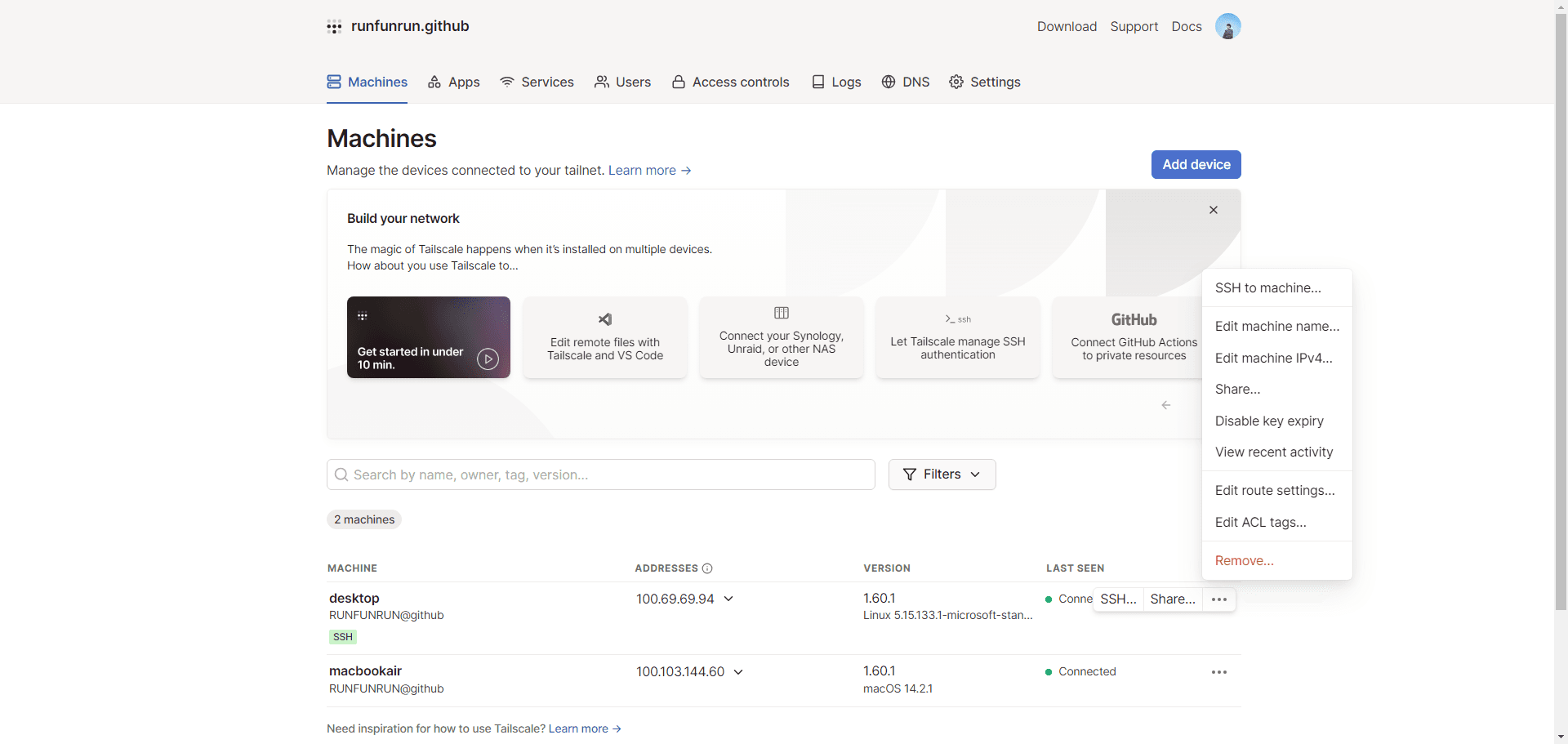 ssh on browser